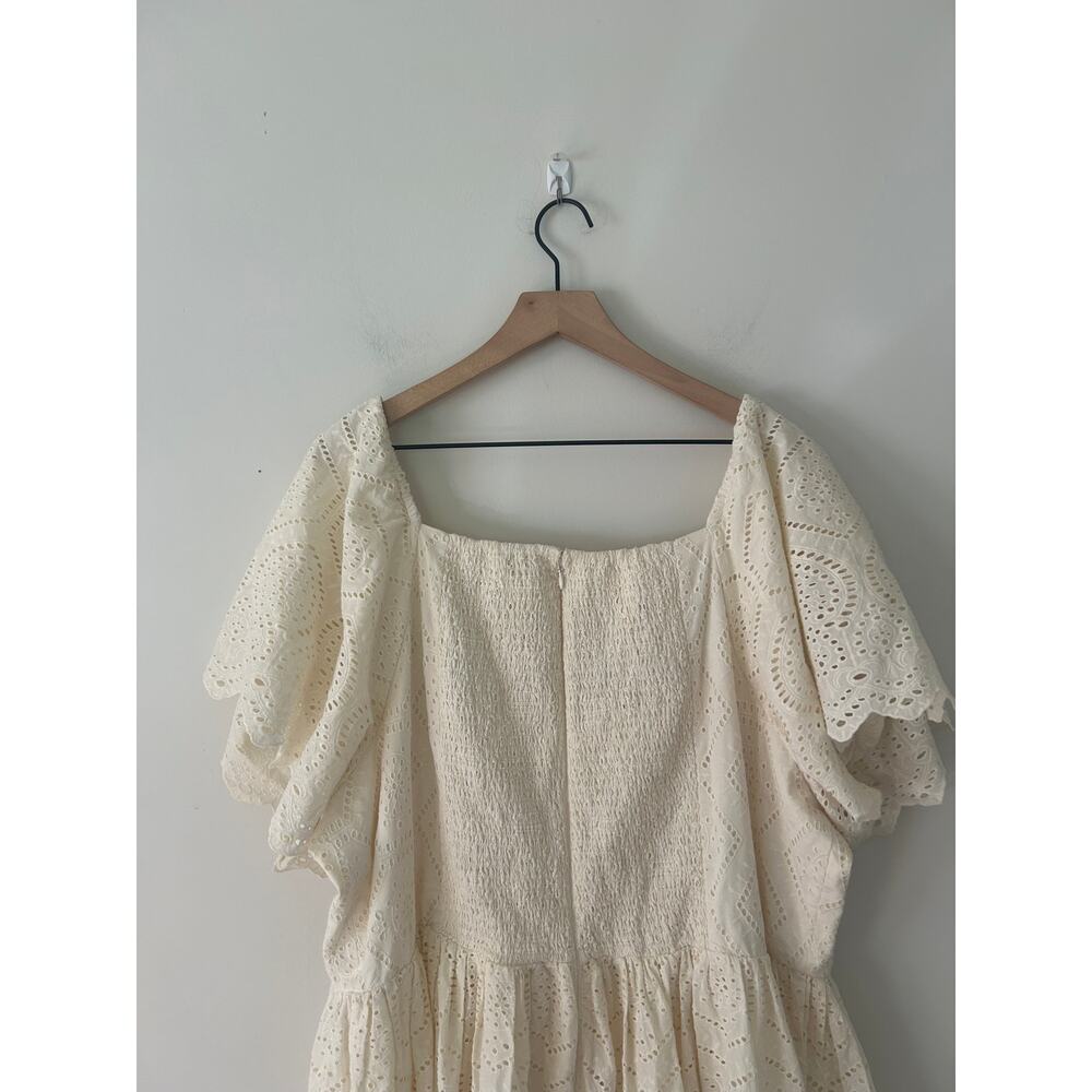 Ivy City Co Cream Eyelet Midi Dress - Picture 3 of 6
